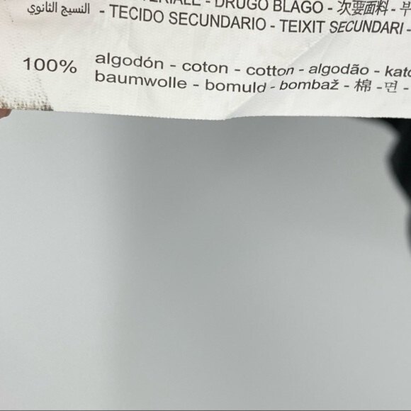 Zara Peplum Long Sleeve Elastic Cuff 100% Cotton Gray Size Small - Picture 5 of 5